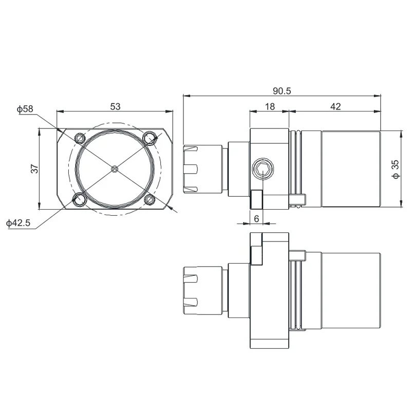 (3282-Z71051-9010)Tsugami back processing drilling seat