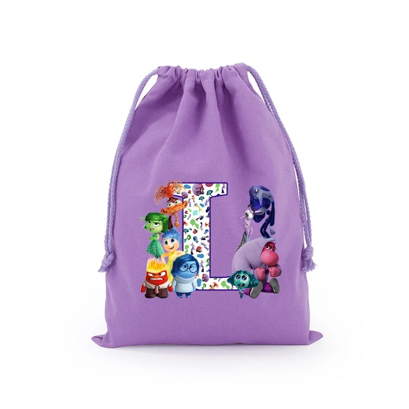 Disney Inside Out 2 Kids Cartoon Cute Drawstring Bag Girl Boy Anime Printed Storage Children Gift Candy Bags Kawaii Handbag Gift