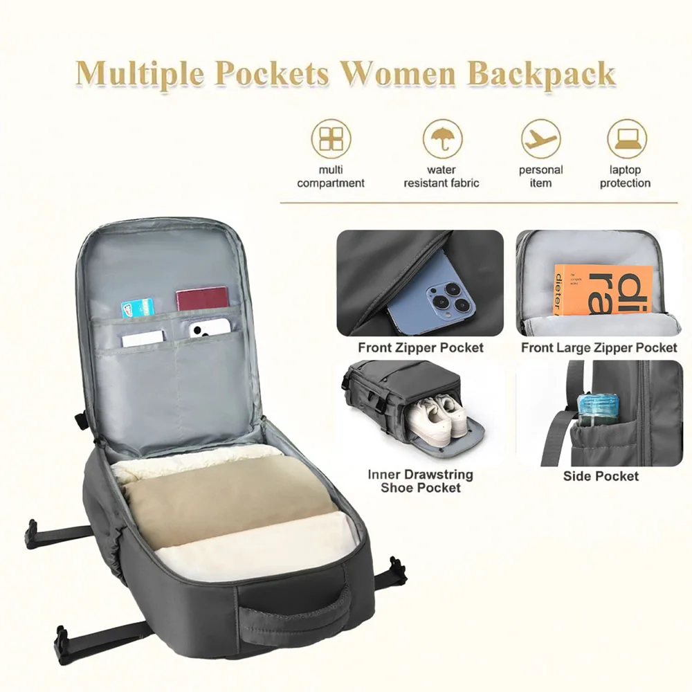 Backpack for Men and Women, Casual Travel, Carry-On Luggage Bag, Large Capacity, Dry and Wet Separation, Computer Backpack
