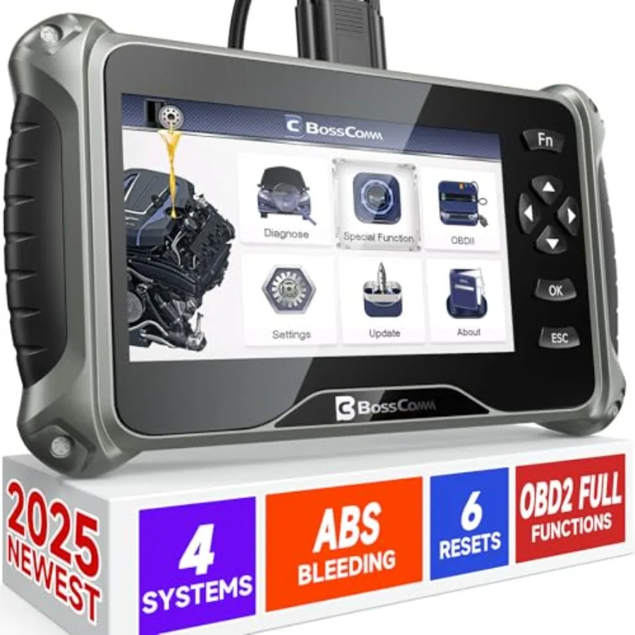 

IF742 OBD2 Scanner ABS/SRS/Transmission/Check Engine Code Reader Scan Tool with 6 Resets ABS Bleeding/Oil/EPB/SAS/Thro