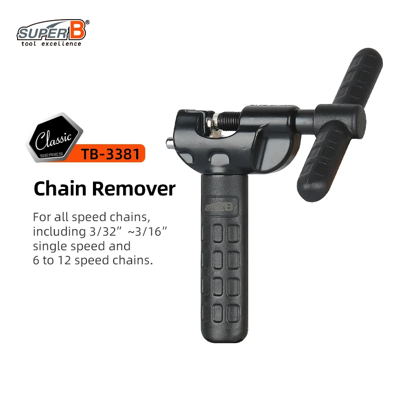 Super B fietskettingverwijderaar voor alle snelheid Chians Fietskettingreparatietool met beweegbare handgrepen Antislip comfortabele grip