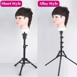 Canvas head mold, wig holder，Head model stand wig tripod mannequin head stand tripod