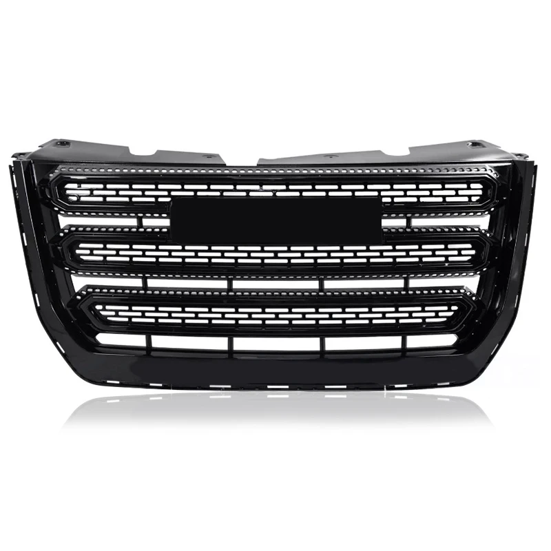 Car Parts For 2016-2017 GMC Terrain SLE Front Bumper Grille Assembly Gloss Black Trim Honeycomb Mesh Racing Grills Grille