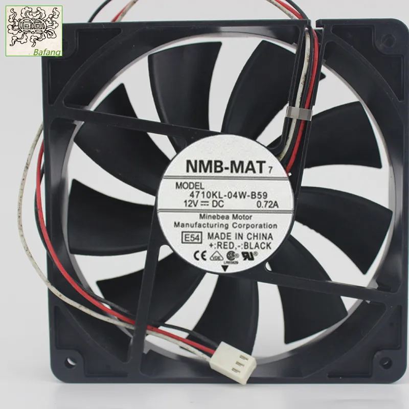 

Ltsf For NMB-MAT 4710KL-04W-B59 DC 12V 0.72A 8,64W 12cm 12025 120x120x25mm Ventilador De Refrigeración Con Doble Rodamiento De