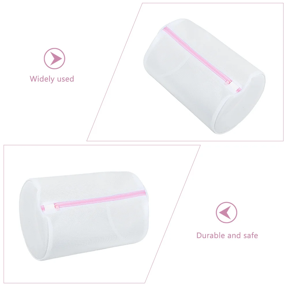 

3pcs Laundry Mesh Bags Bra Wash Bag Cylindrical Washing Machine Organizer For Delicates Protection Against Tangling Snagging
