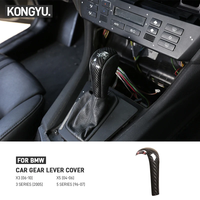 

Real Carbon Fiber Car Gear Shift Knob Head Cover Trim For BMW 1 3 5 Series X1 X5 Z4 E90 E92 E93 E60 E48 E81 E82 E84 E87 E85 E53