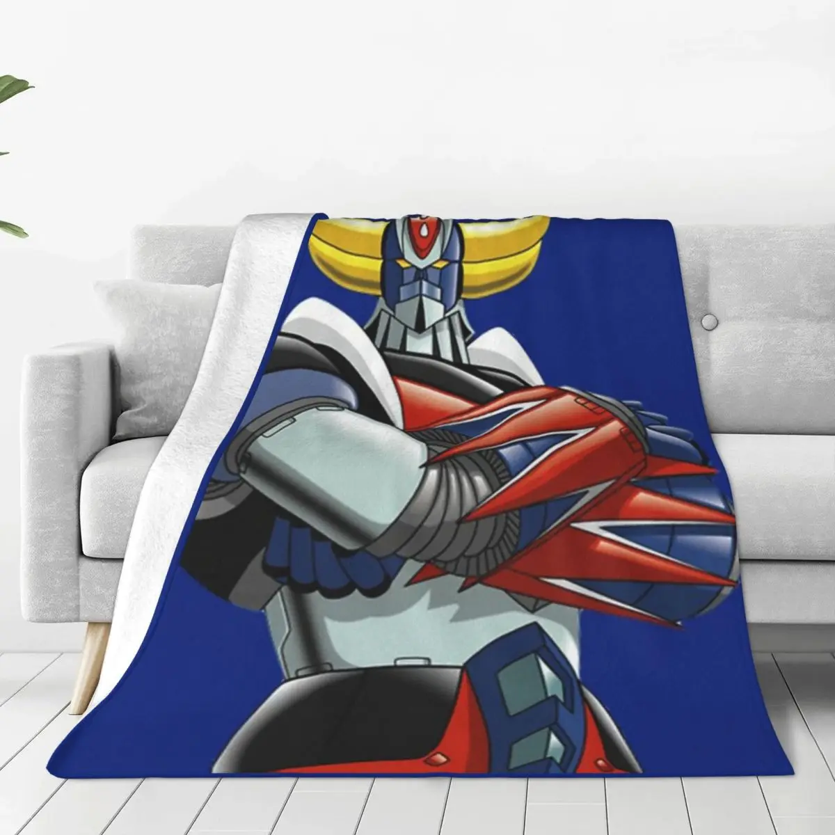 Goldrake Flannel Throw Blankets Ufo Robot Grendizer Mazinger Blanket for Bedding Travel Soft Bedding Throws