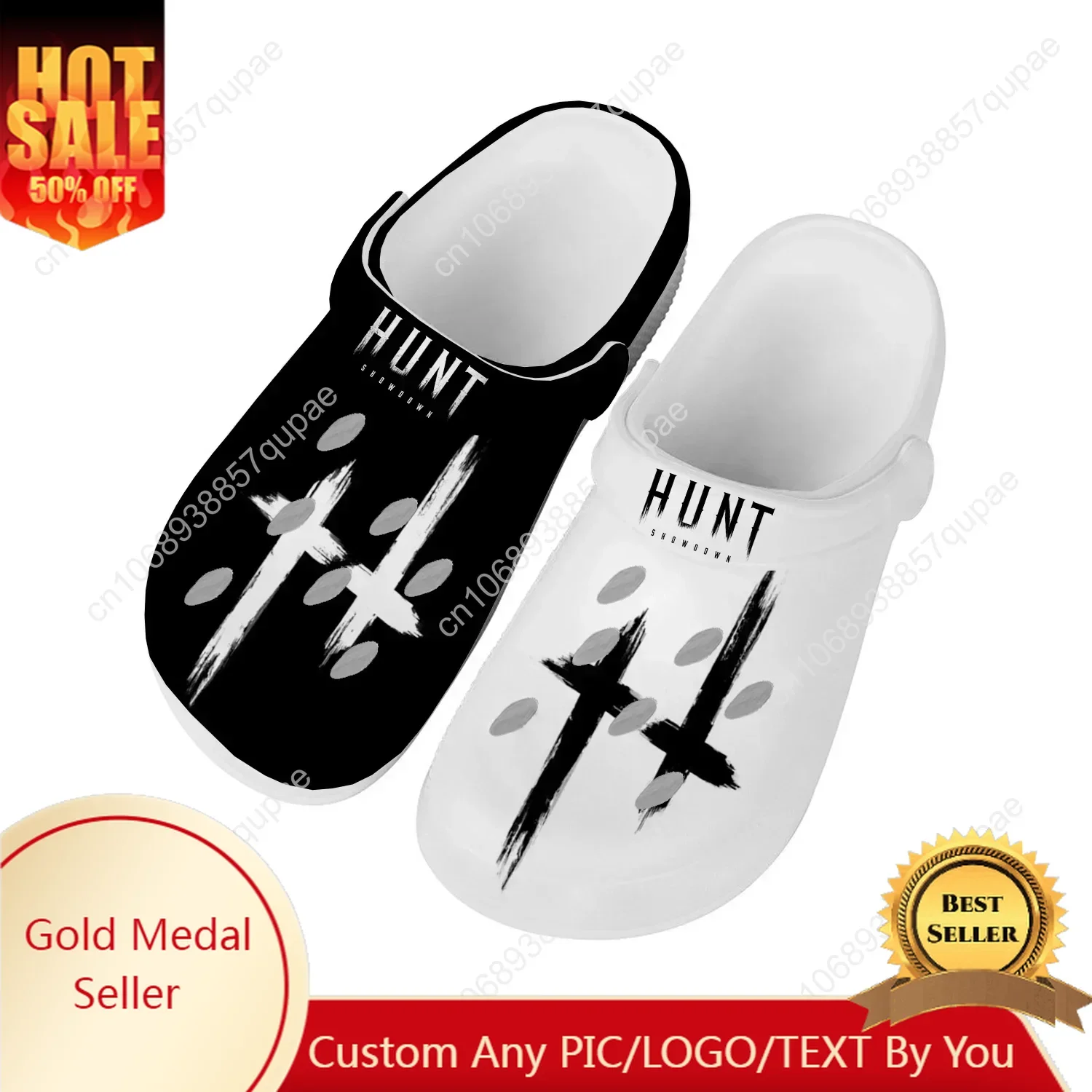

Hunt Showdown Home Clogs Cartoon Game Mens Womens Youth Boys Girls Sandals Shoes Garden Custom Made Shoes Beach Hole Slippers