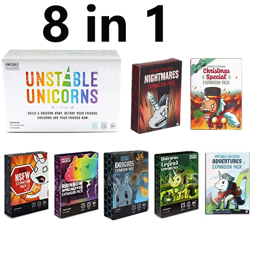 New Unicorns Christmas Special Nightmares Expansion card game Imploding Streaking Zombie barking Explode Original Kitten game