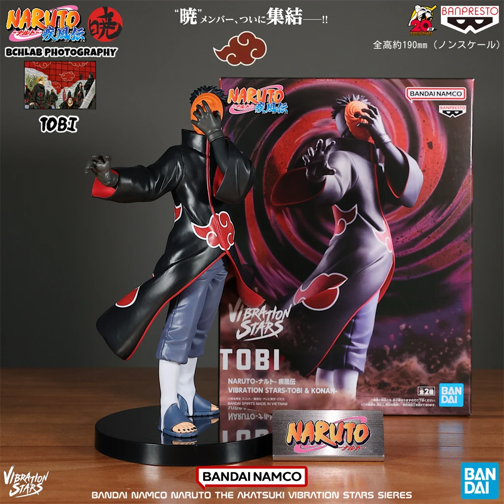 

В наличии Bandai Naruto VIBRATION STARS Фигурка Акацуки Тоби-вибрационный эффект Спиральная маска Тайна Аниме Коллекционная статуя