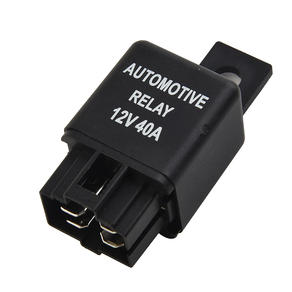 12V 40A Car Relay Automotive Van Boat Bike 4 Pin SPST Alarm Relay For Remote Starts, HID Headlights, Pop Doors, Trunk Releases S