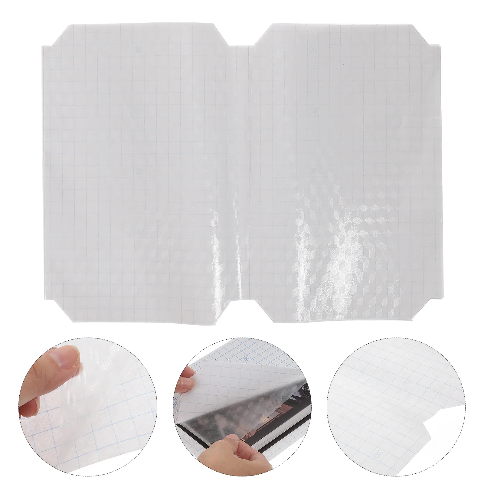 Cubiertas protectoras de plástico para libros, película protectora esmerilada transparente, impermeable, 20 unidades