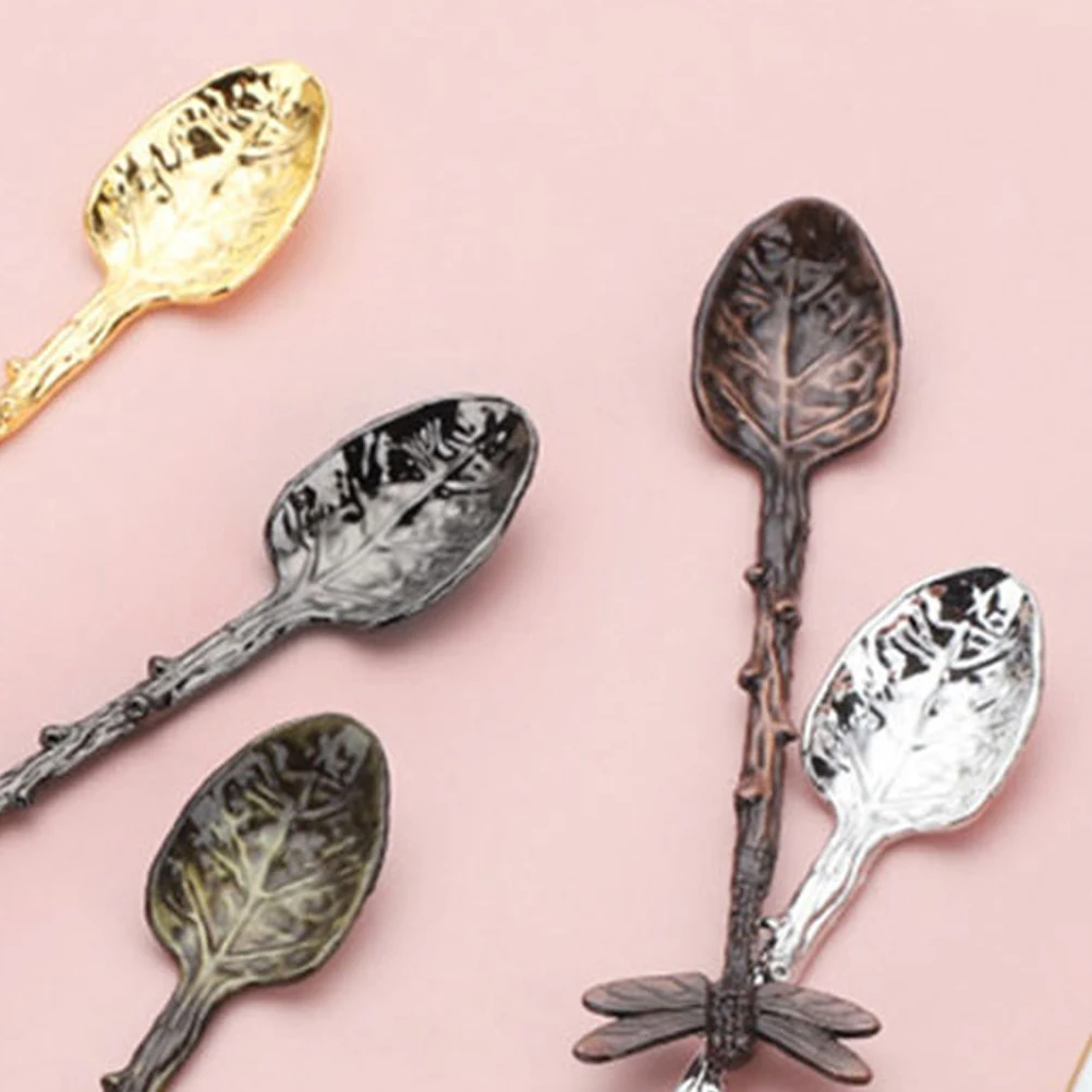 

3 шт. кофейная ложка из цинкового сплава, кухонная сервировочная посуда, посуда для перемешивания, ретро, долговечная, экологически чистая, легкая
