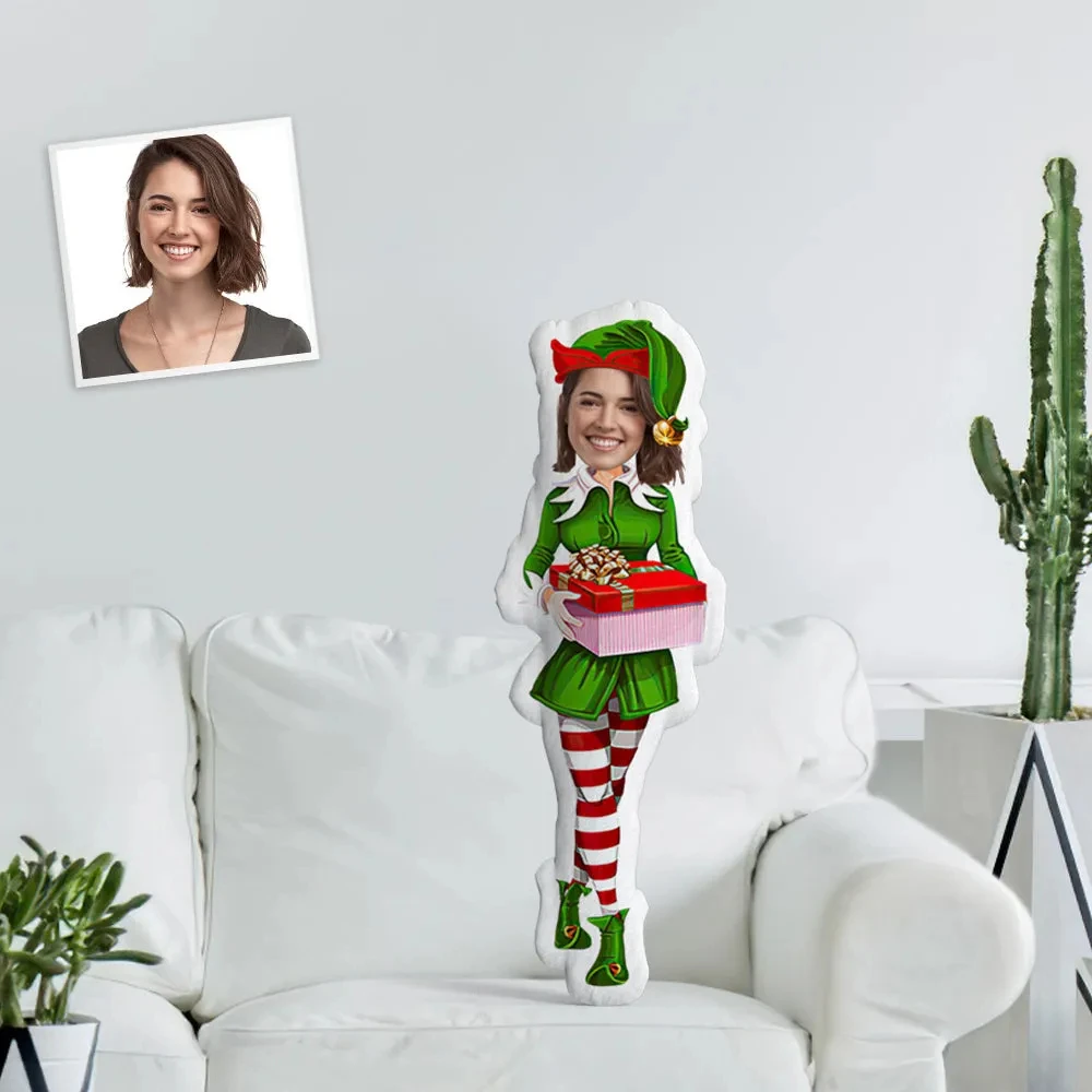 Einzigartiges, personalisiertes, cooles, schönes Weihnachtsmann-Wurfkissen, verschiedene Weihnachtsfarben, Minime-Wurfkissen, unverwechselbares Weihnachtsgeschenk – Detail 1