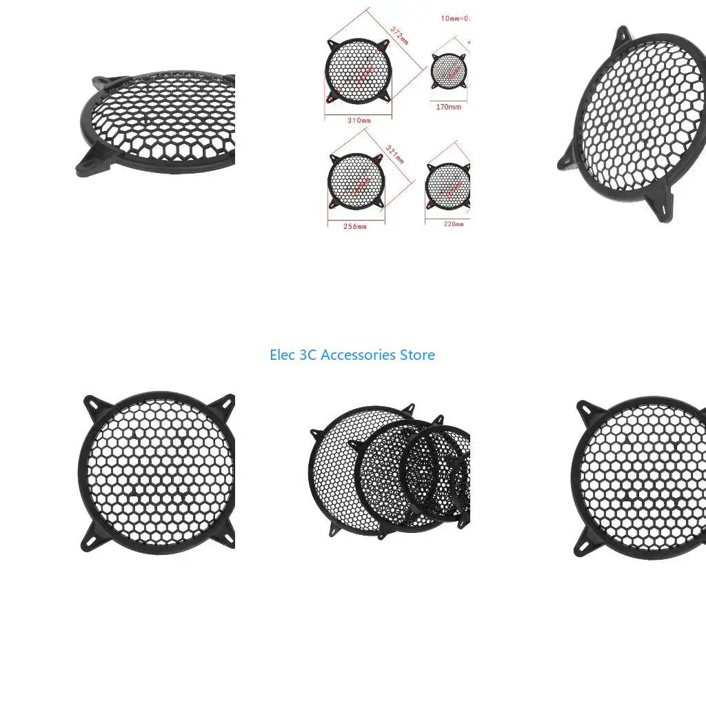 Y51A Hexagon Car Speaker Grille Replacement Mesh Net Speaker Accessories