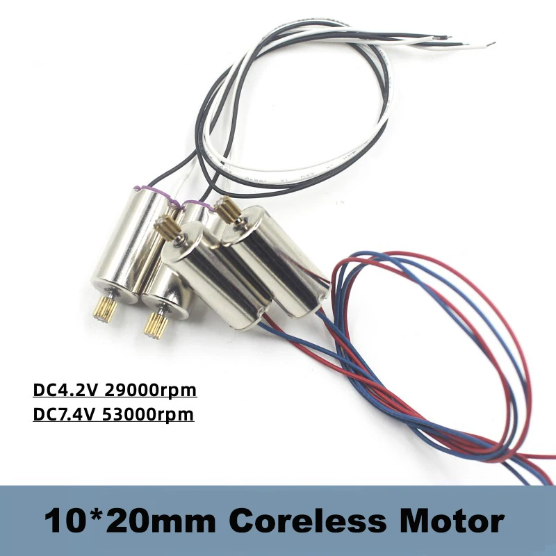 Mini 10mm*21mm 1020 Coreless Motor DC 3.7V 6V 7.4V High Speed 11T Brass Gear for RC Car Drone Quadcopter Aircraft Engine