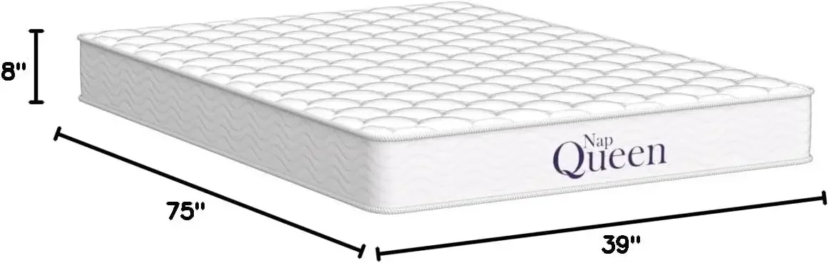 Twin Size Medium Firm Memory Foam Mattress, Bed in a Box, White