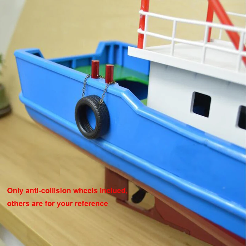 4 قطعة إطارات المطاط محاكاة المضادة للتصادم عجلات 30*11 مللي متر مزخرف سلاسل إطارات ل RC قارب الصيد الساحبة السفينة DIY بها بنفسك اكسسوارات