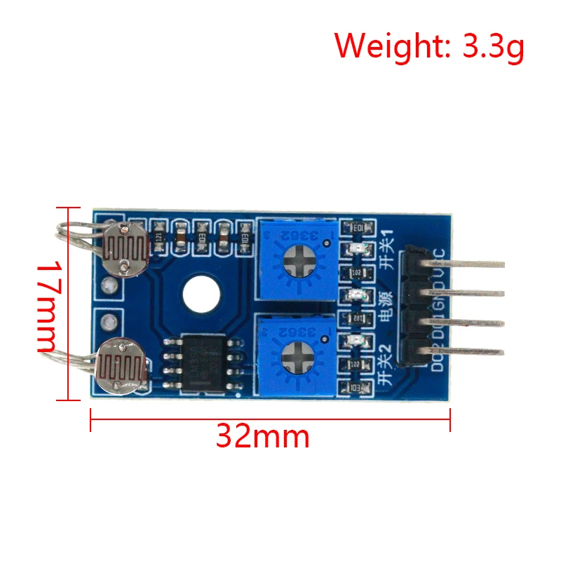 2 Channel Photosensor Module Photosensitive Resistor Light Detection Photosensitive Resistor Module for arduino