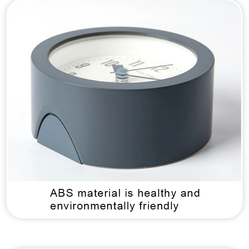 Simple Night Light Small Alarm Clock, Silent Scan Clocks for Students and Office, Small Size Time Machine