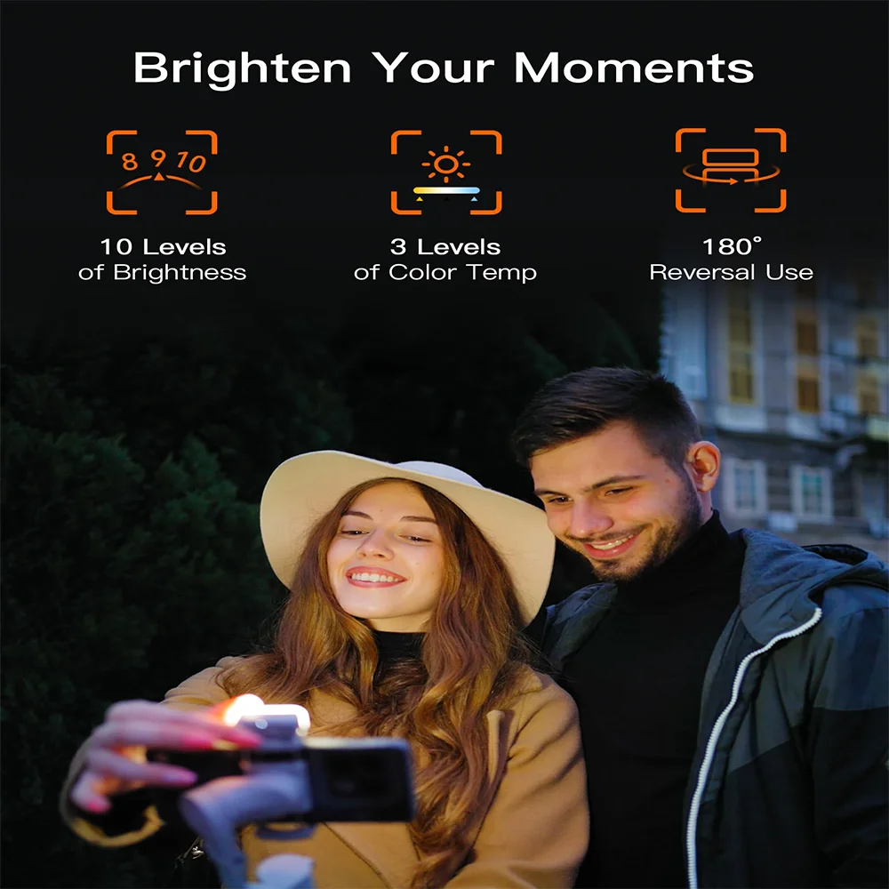 Hohem ISteady XE 3-Axis مثبت أفقي محمول للهواتف الذكية مع ضوء ملء لهاتف iPhone Android لتتبع الوجه مدونة فيديو