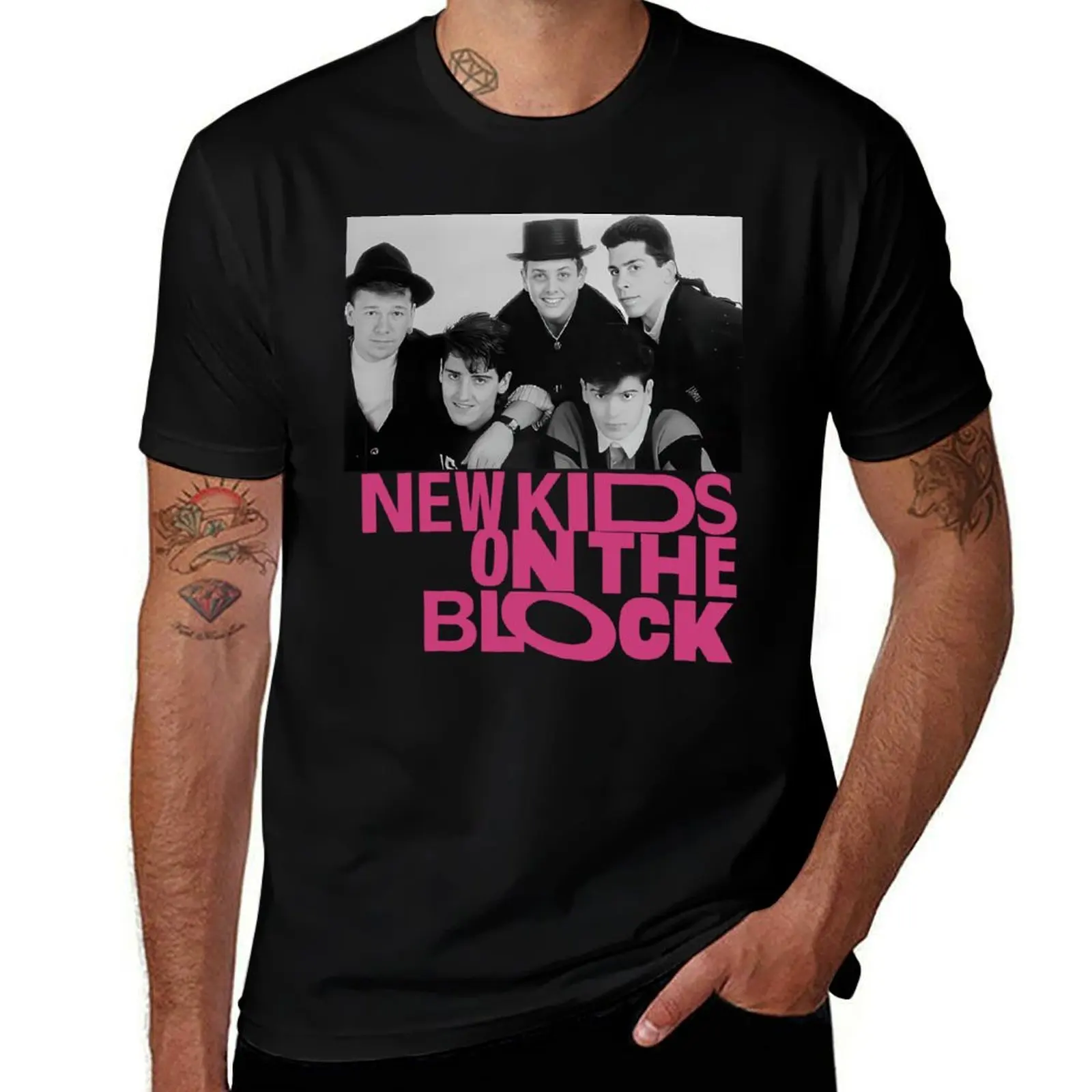 NKOTB-تي شيرت كبير الحجم للرجال ، تي شيرت كلاسيكي كلاسيكي ، مراوح رياضية ، ملابس مصممة #1