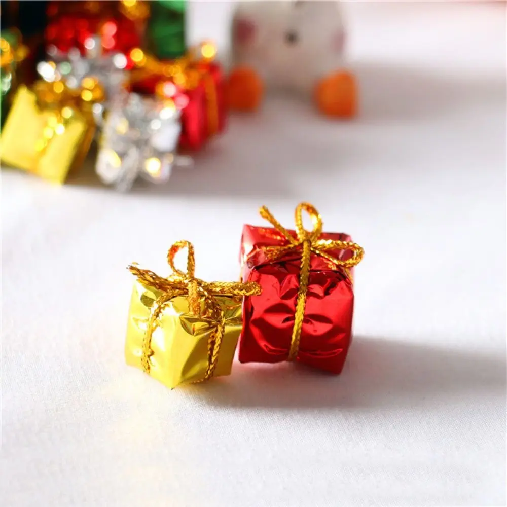 역할놀이 1:6/1:12 인형의 집 가구 집 액세서리 귀여운 시뮬레이션 크리스마스 선물 상자 반짝이는 2개 미니 크리스마스 선물
