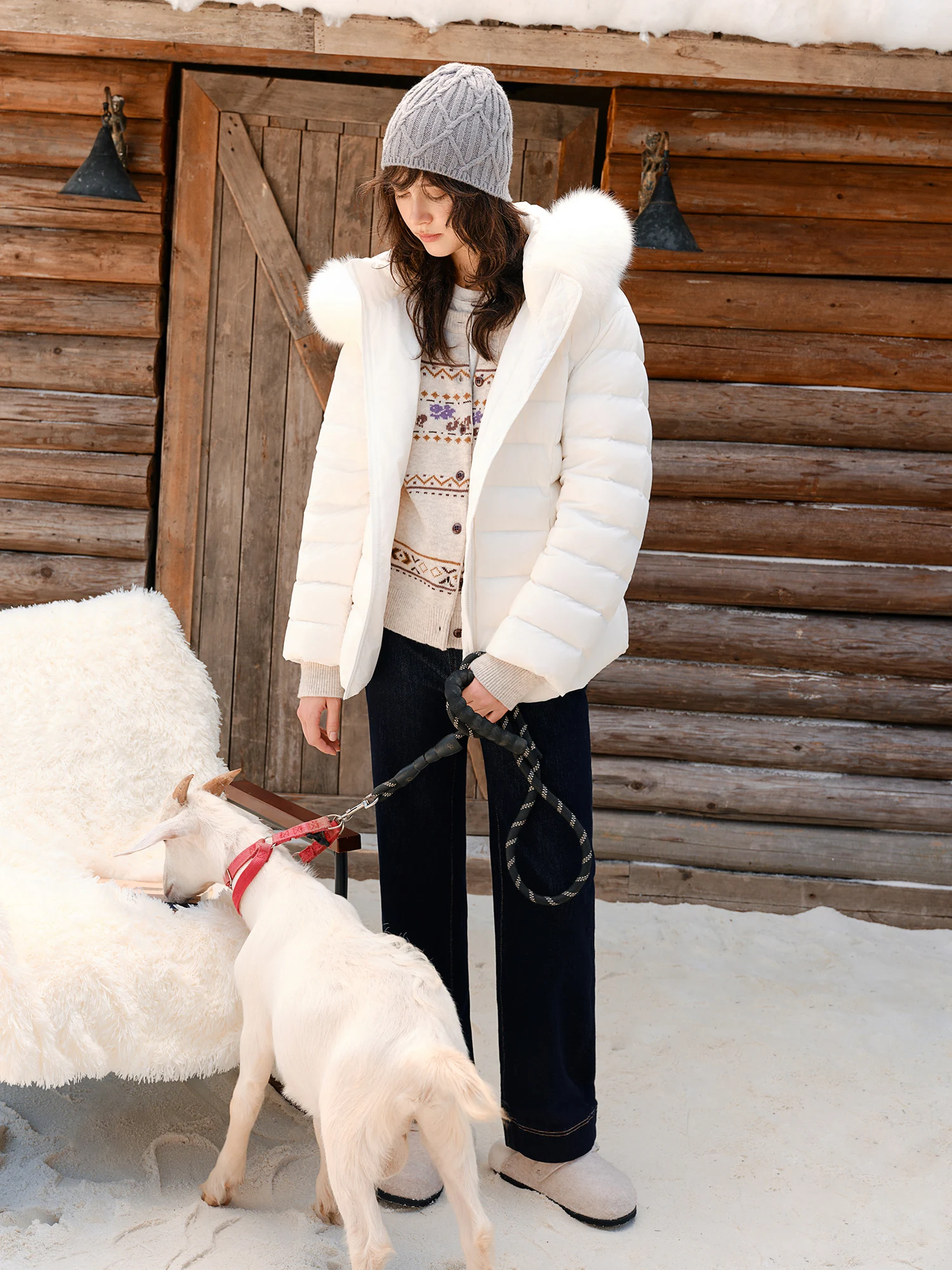 DUSHU Plus-Size 2025 Piumino invernale con cappuccio Donna Cappotti slim Stile coreano Trendy staccabile Collo in pelliccia di volpe Semplice caldo Ins