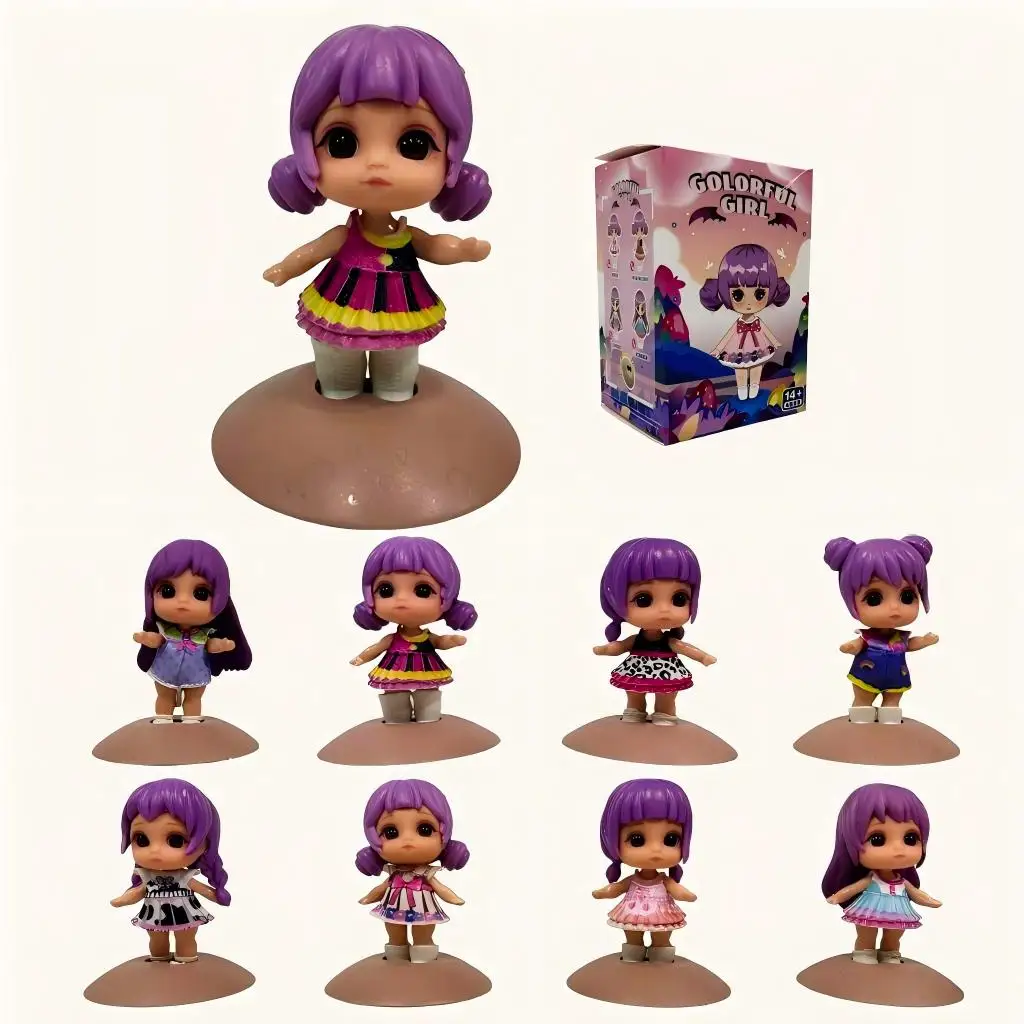 

Коллекционные мини-фигурки-сюрпризы для девочек: 8 стилей, милые куклы-сюрпризы в коробках, подарок на день рождения для детей и девочек, декор