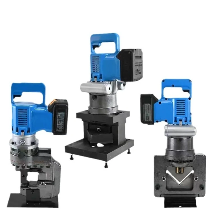 

Lithium battery electric hydraulic angle steel channel steel punching machine angle iron cutting machine triangle cutting 45 ° a