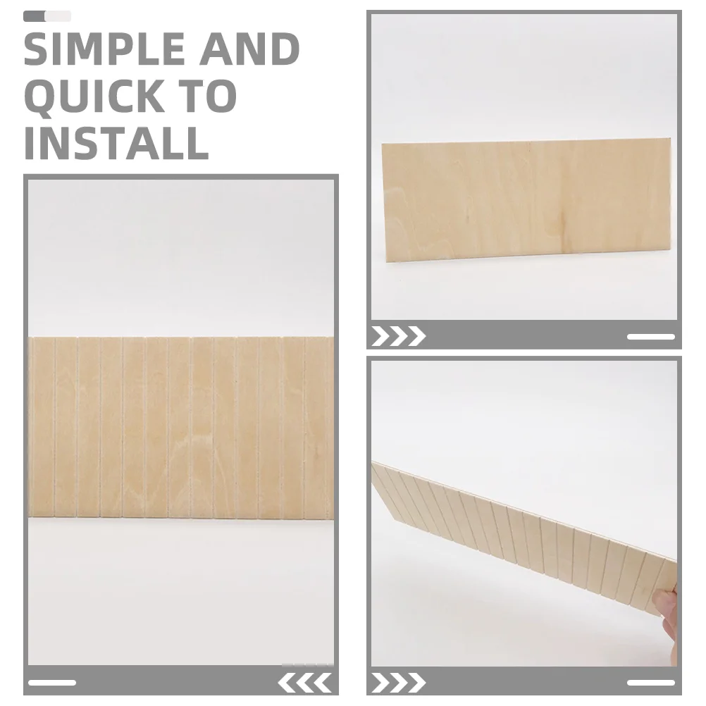 2 ชิ้นตุ๊กตากระโปรงมินิเฟอร์นิเจอร์ตกแต่ง Wainscoting Trim Board แผงไม้อุปกรณ์เสริมในร่ม