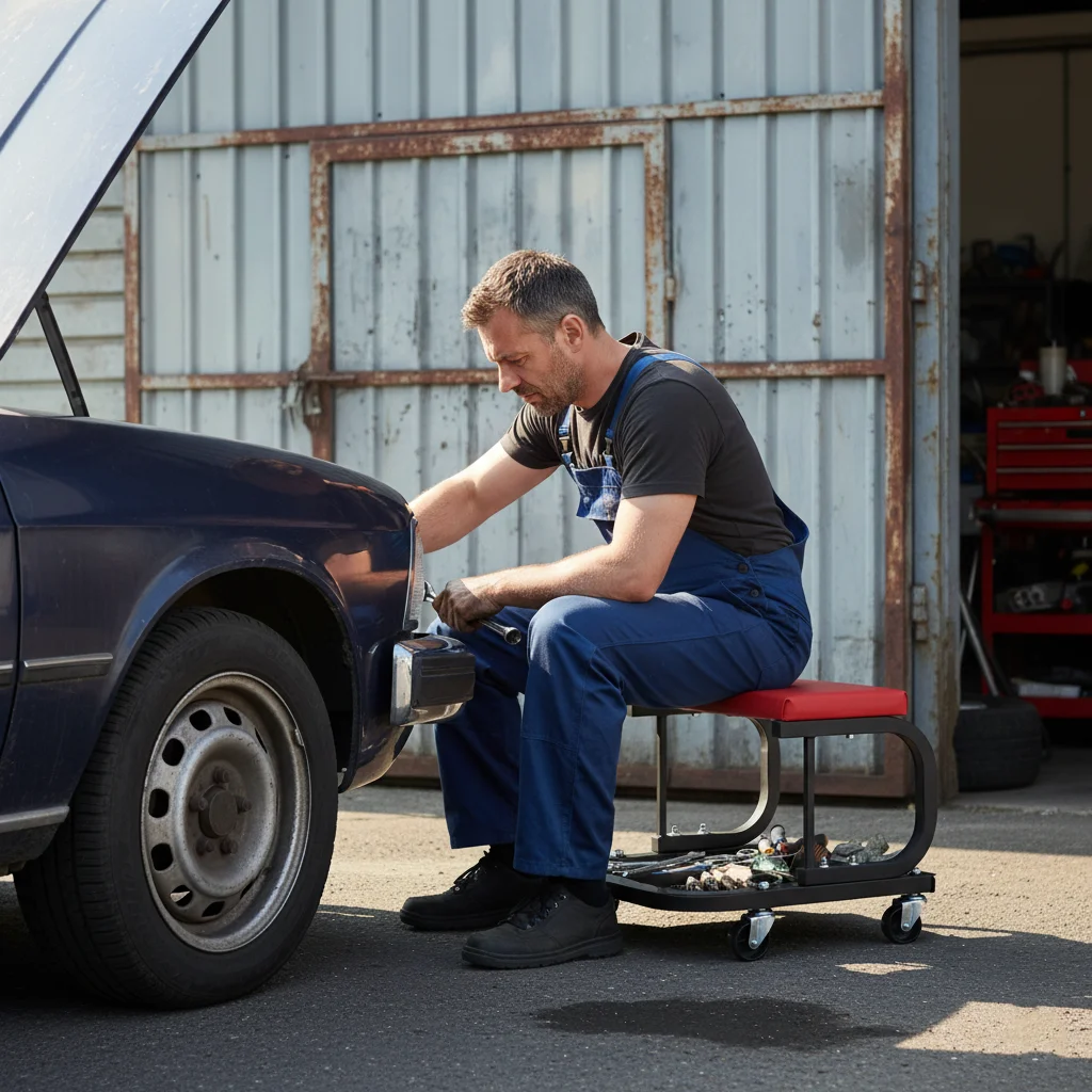 

Сиденье для механика на колесиках для ремонта автомобилей, сделай сам, автодетализация — портативный табурет для гаража и мастерской для профессионалов и домашнего использования,