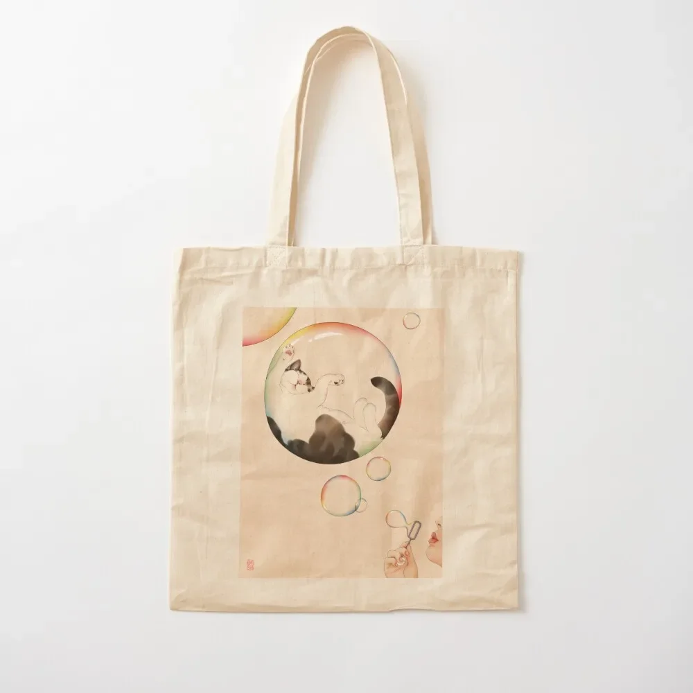 

Cat in Rainbow Bubble Tote Bag Women bags Lady bags tote bag Tote Bag