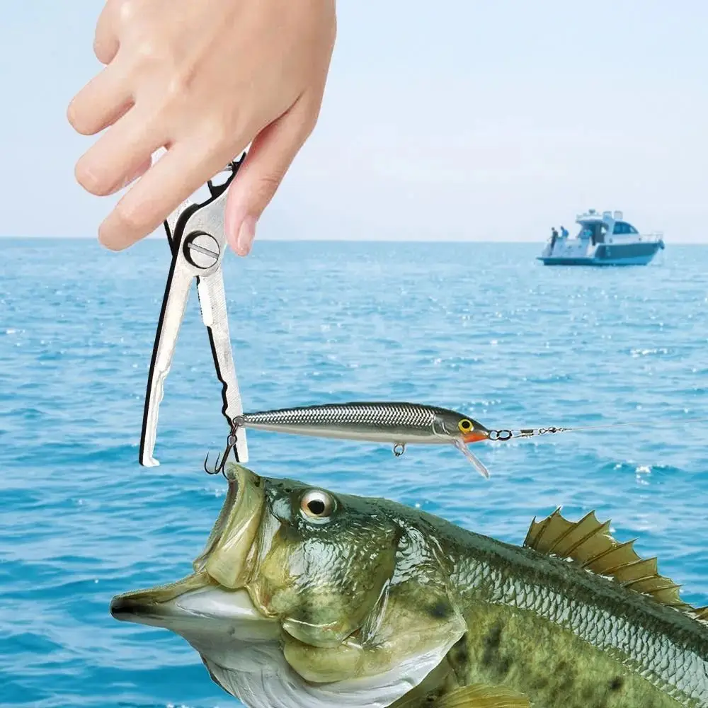 

Ergonomics Fish Pliers Anti-slip Multifunctional Cut Fishing Line Equipment Non-Slip Handle Stainless Steel