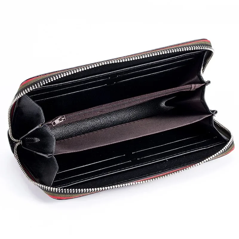 Genuine Leather Wallet for Woman Luxury Long Wallets Fashion Purses Money Bags Handbags Women's  Purse Cards Holde