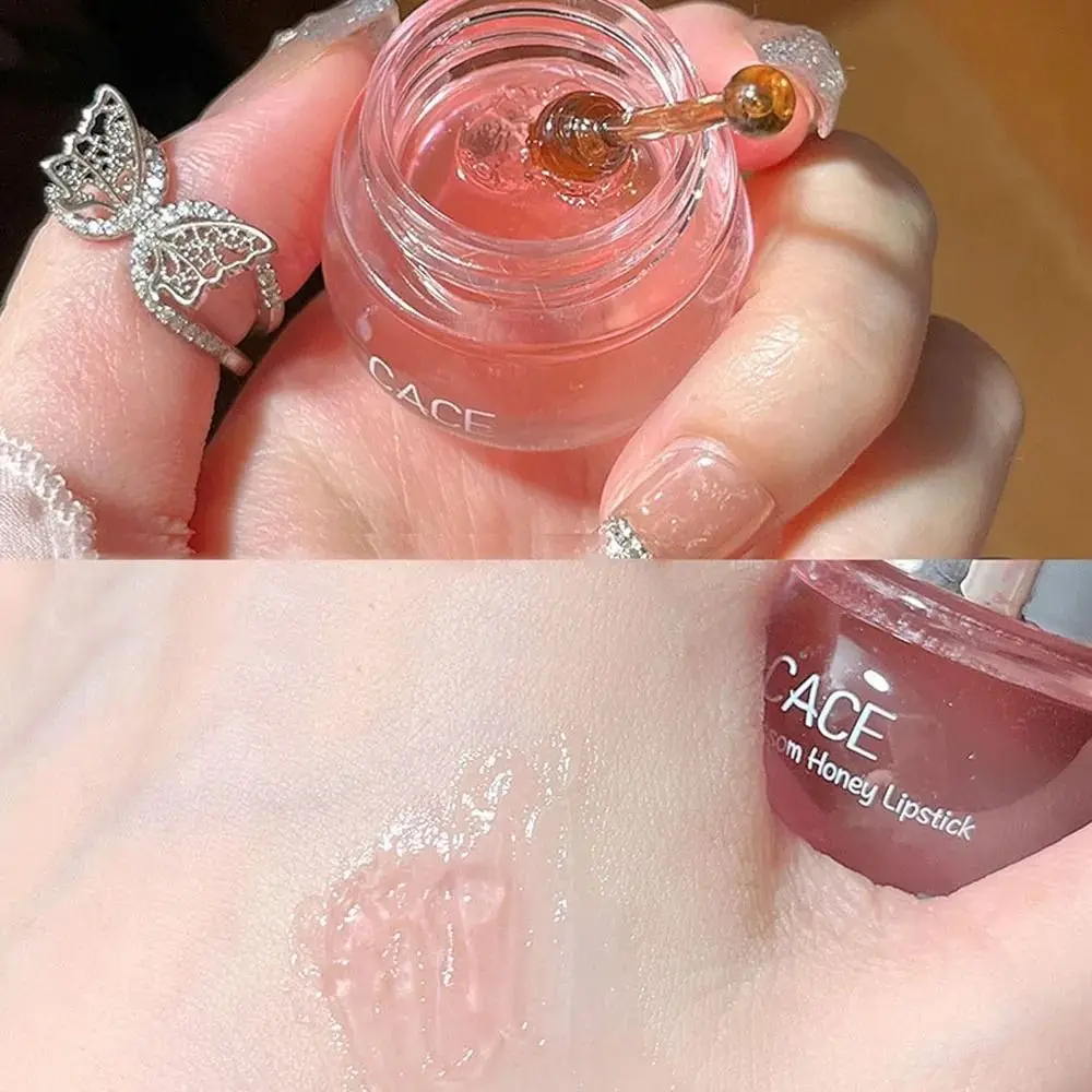 Anti-Cracking Moisturizing Lip Balm Long Lasting Hydrating Cherry Blossom Honey ลิปสติก Greasy Non-Stick CUP Lip Care Mask