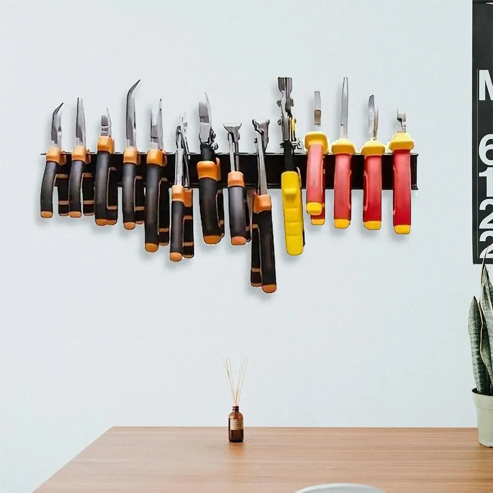 Wall-mounted 14-hole Hardware Tool Storage Rack Hammer/pliers/screwdriver Manual Tools Integrated Storage Base Stand