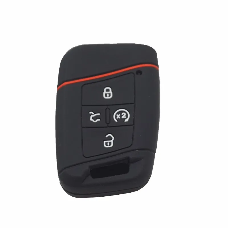 Xinyuexin FOB Remote Silicon Rubber Case Cover for VW 2018 Atlas Tiguan Golf 7 Magotan 4 Button Replacement Smart Keyless Holder