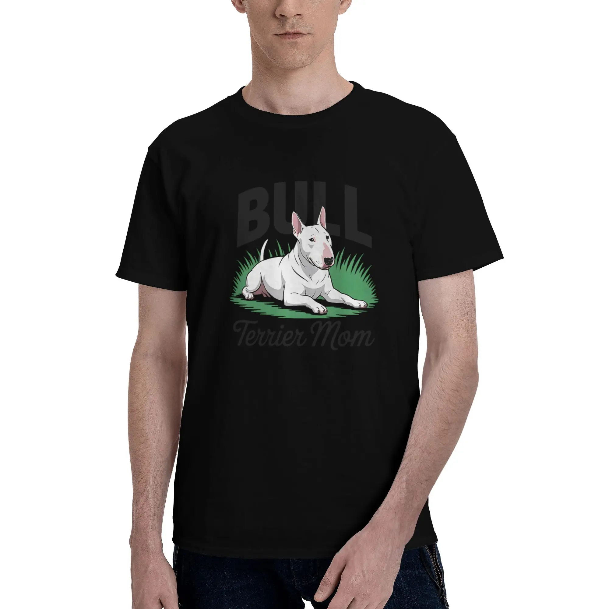 

bull Men Short Sleeved T-Shirt Trippy Design Lightweight Hip Hop Premium Quality Art Graphic Tees Streetwear Hipster