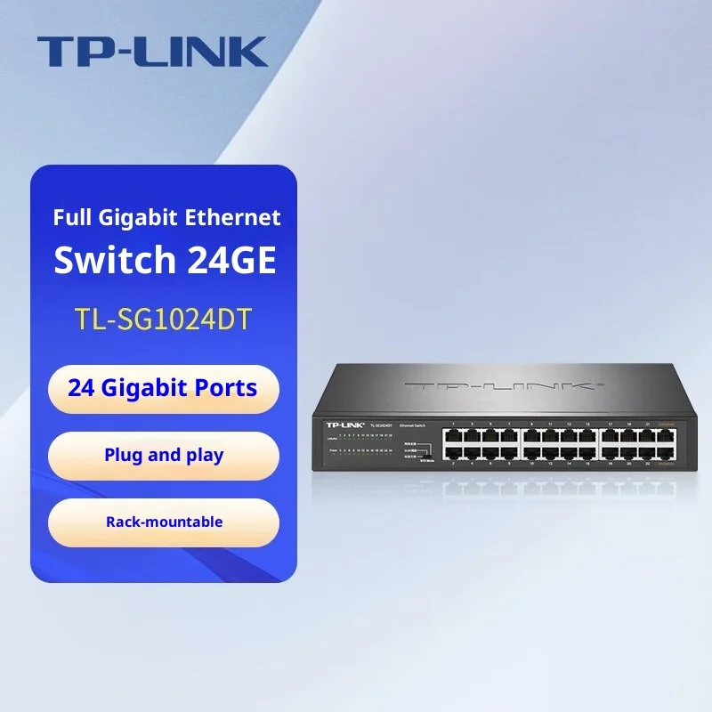 

Коммутатор TP-LINK 24-портовый гигабитный TL-SG1024DT, 3 режима (VLAN/Clone/Standard), Plug-and-Play, для монтажа в стойку, для мониторинга сети