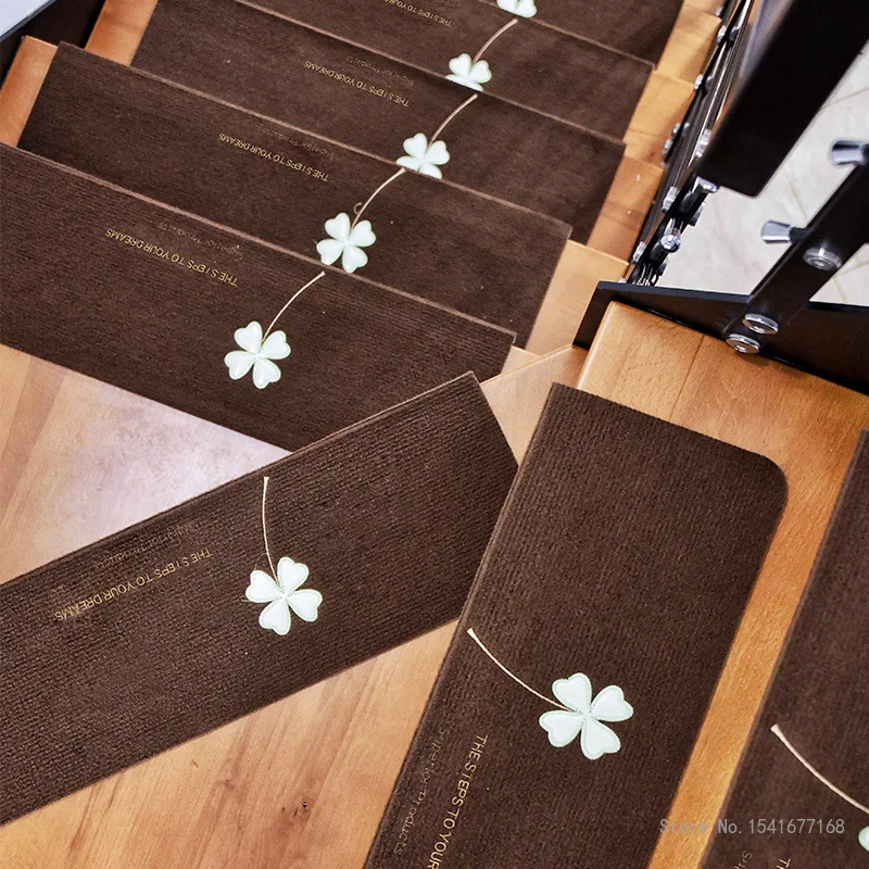 Self-adhesive Floor Mats, Household, Night-lit Stair Stepping Mats, Nordic, Simple, Solid Wood