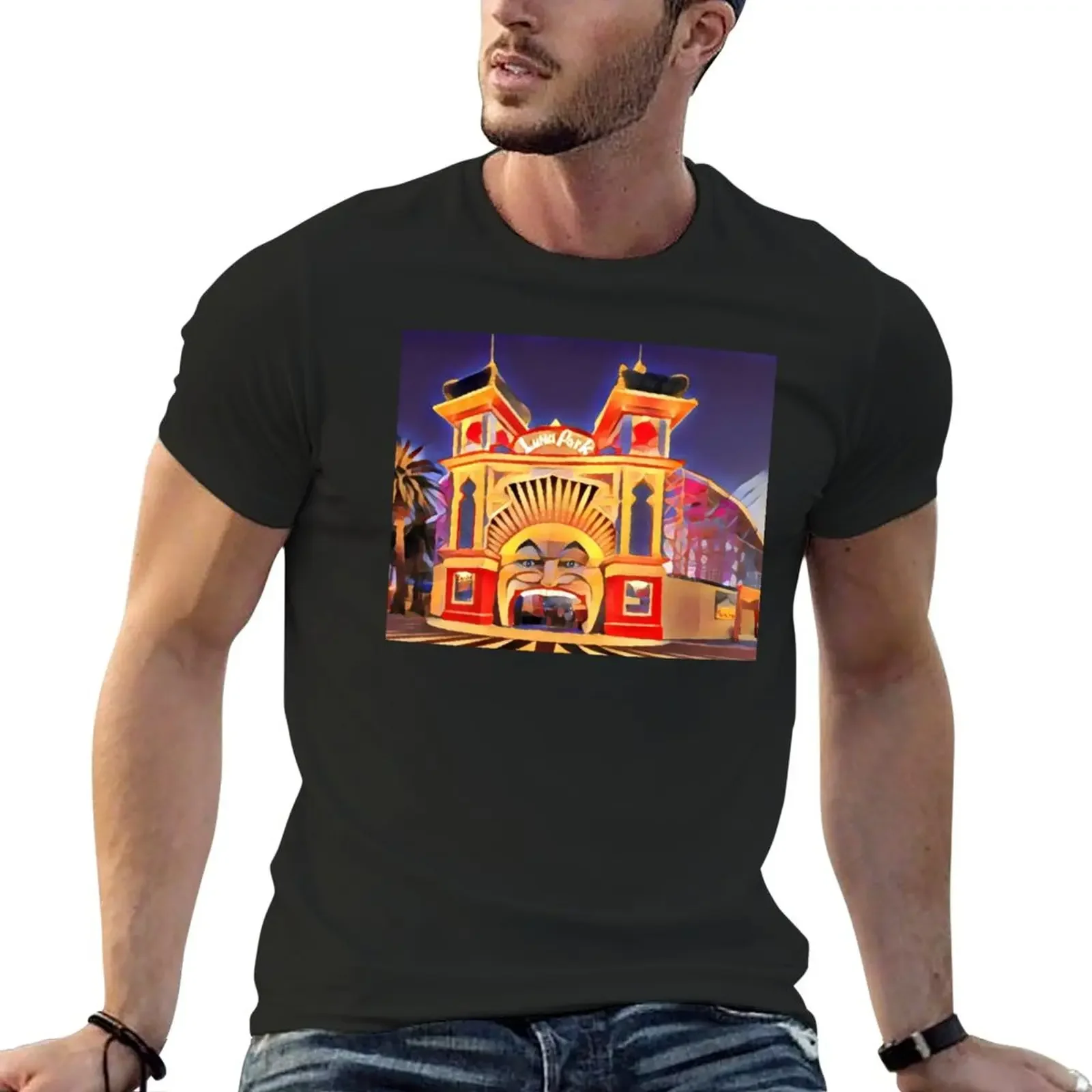 New Luna Park, St Kilda, Australia T-Shirt anime oversized t shirt vintage t shirt mens workout shirts