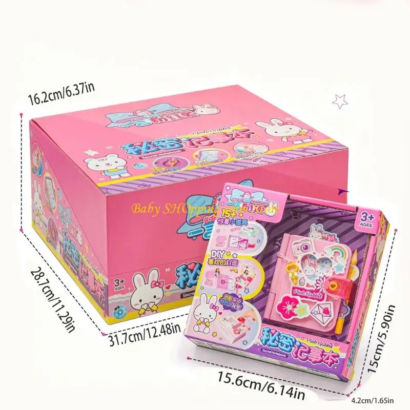 23GD Geheimes Tagebuch für Kinder, Spielzeug-Notizbuch, Bastel-Aktivitäts-Notizbuch für kreativen Ausdruck und Bewegung,