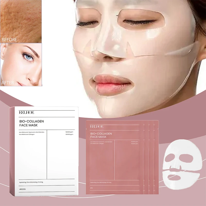 

Bio Collagen Facial Mask Skin Care Deep Hydration Moisturizing Shrink Pores Anti Aging Reduce Fine Lines Face Lifting Whitening