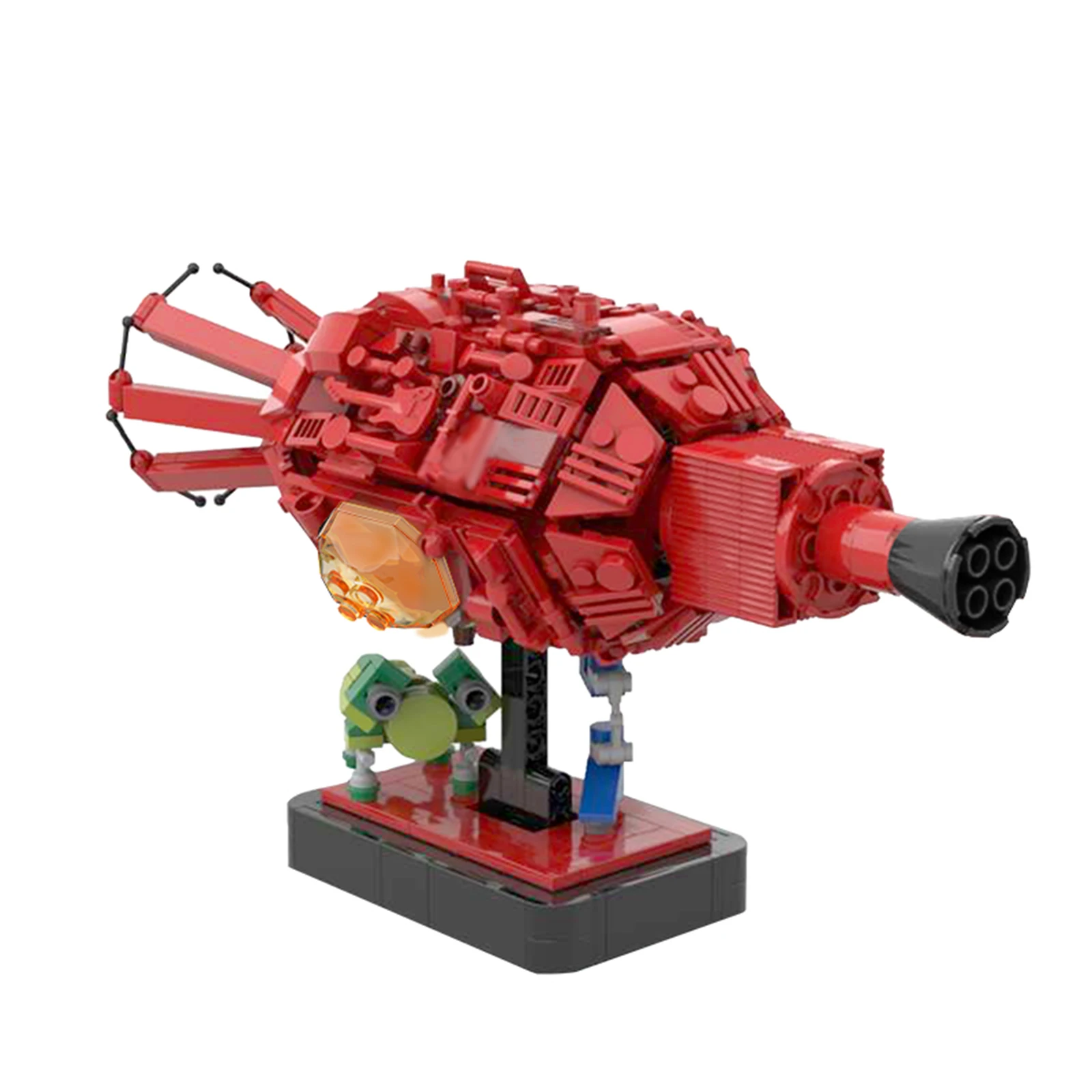 

Строительные блоки MOC Mining Hauler, сосуд для глубокого космоса с разведчиком, научно-фантастический комедийный корабль, сделай сам для коллекционеров