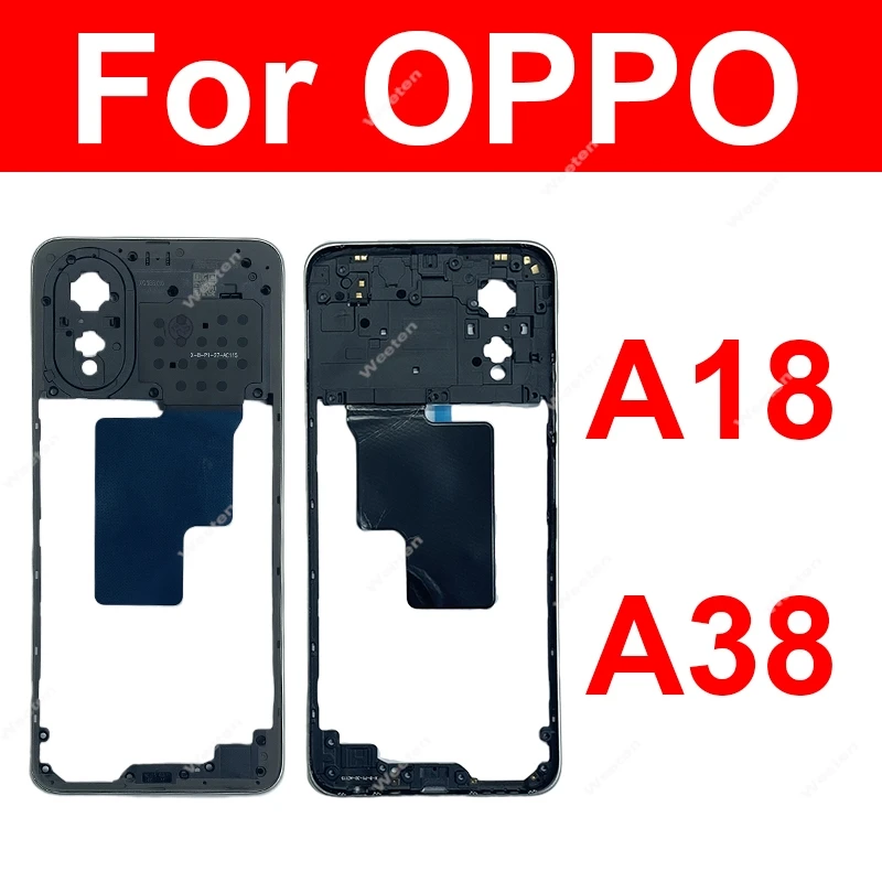 

Для OPPO A18 38 4G CPH 2591 CPH2579 Корпус средней рамы Держатель средней рамы Чехол Запасные части
