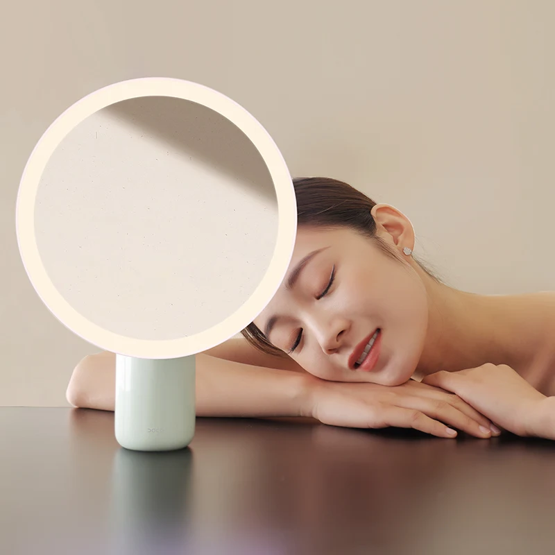 DOCO Table Makeup Mirror LED Light Stepless Dimmer Ultra Clear Beauty Chinoiserie Classical Lovely High Quality Gift