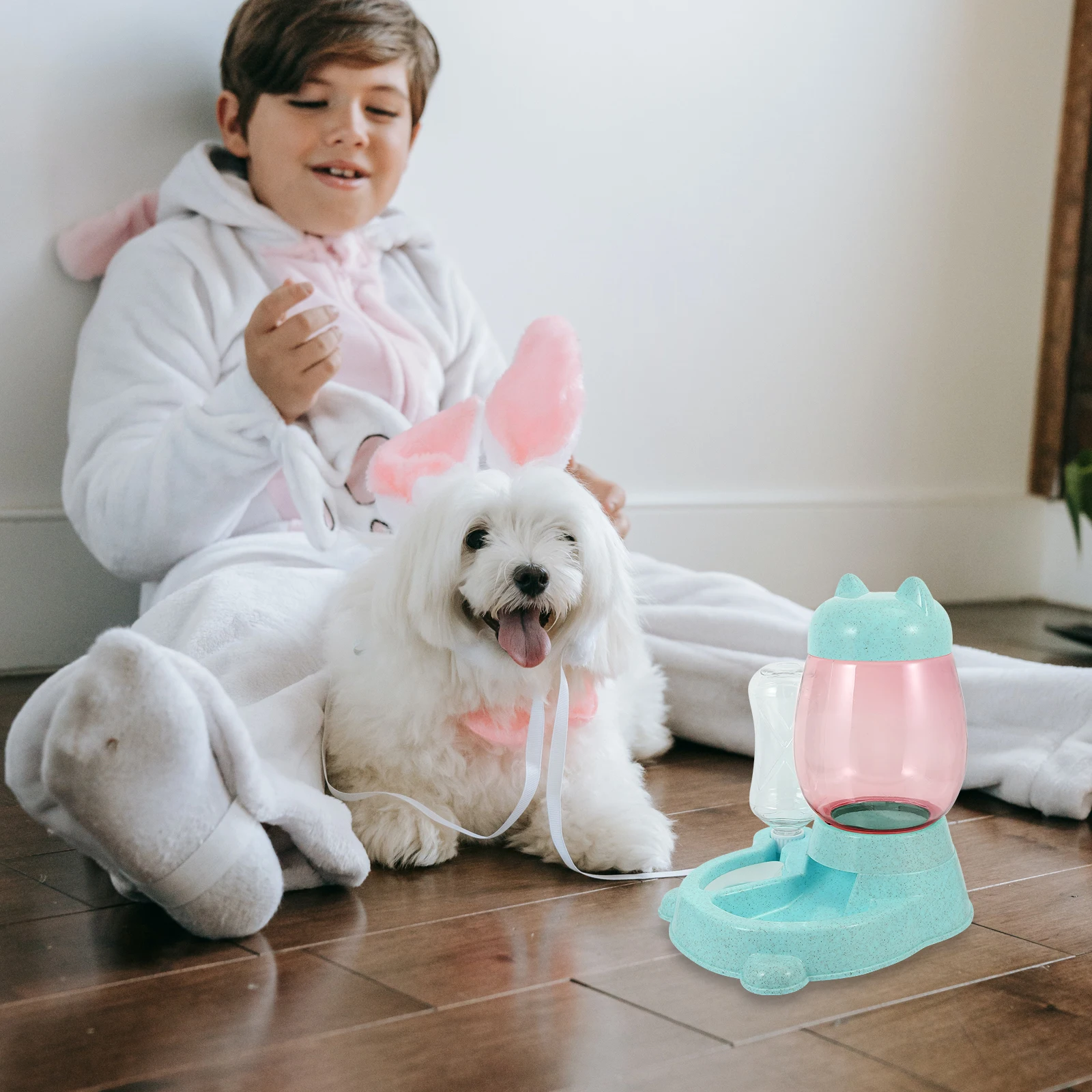 

Stable Automatic Water For Durable Food Grade Material Antiskid Break Resistant Easy Clean Pressure Proof Gravity Feeder Puppy