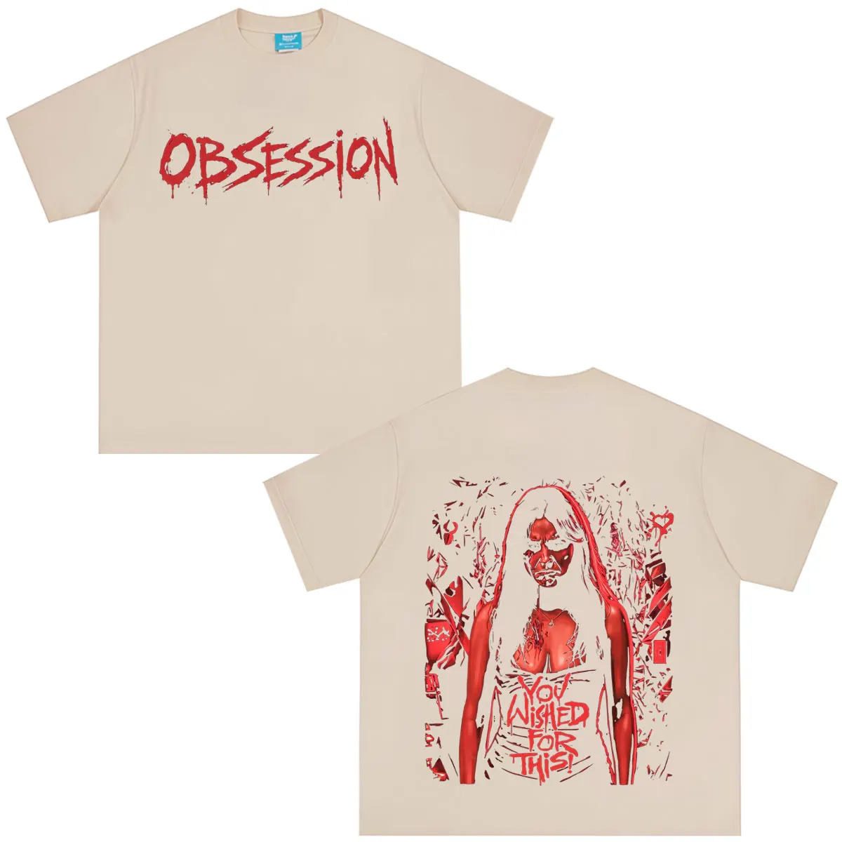 Horror Movie Obsession One Wish Willow Washed Vest T-shirt Men's Clothing Fashion Vintage Style Tops Summer Tees Couple T-shirts