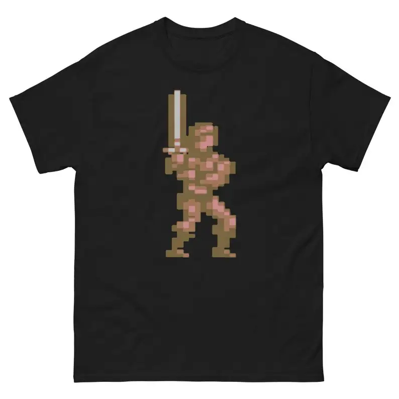 Commodore 64 T-Shirt Rastan Arcade Conversion C64 Fashion Top tee T Shirt Short Sleeve Cotton Men's Crew Neck Printed Tee